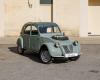 A recently restored 2CV Sahara at auction, its price likely to reach new heights