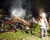 The burned house was demolished to prevent the fire from resuming, in Grandcourt