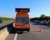 a DIR vehicle hit by a heavy goods vehicle on the A21