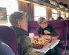 in the “cholesterol train” with writers on their way to the Brive Book Fair