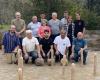 Sengues. Bowlers on display in Cantal