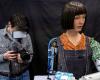 The work of a humanoid robot is sold at auction