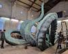 a 12-ton octopus Nauti inspired by the world of Jules Verne arrives in Amiens