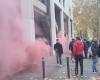 Traders block the entrances to the Métropole headquarters in Grenoble