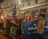 More than a hundred identity activists march in the city center of Tours