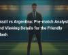 Brazil vs Argentina: Pre-match analysis and viewing details for this friendly duel