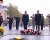 Emmanuel Macron and the British Prime Minister rekindled the Flame of Remembrance under the Arc de Triomphe