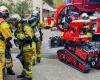 First intervention for a Geneva fire brigade robot