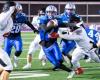 A Cougars player tackles his teammate… for the victory