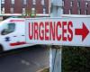 Due to lack of space in the emergency room, a man is treated in the garage of a hospital in Haute-Marne