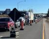 Monster congestion after an accident on the Laurentian highway