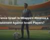 France-Israel: Is Mbappé’s absence a message against Israeli players?