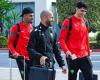 The Moroccan national team arrives in Franceville