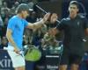 Nice shots but a dry defeat… Diego Forlan played his first professional tennis match