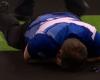 Fallon Sherrock’s boyfriend Cameron Menzies collapses to floor in joy as he wins days after leaving Grand Slam ‘in huff’