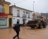 streets under water in the Malaga and Valencia regions