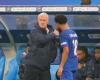 Deschamps, disappointed, notices the damage