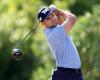 Paul Barjon under par, behind a duo of co-leaders