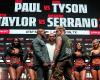 Tyson slaps Paul during their final face-off before entering the ring