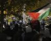 Peaceful pro-Palestinian demonstration on the sidelines of the France-Israel match