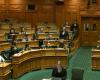 New Zealand MPs perform a haka during a sitting of Parliament