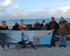 In Cotentin, a banner for Paul Watson