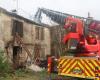 a house completely destroyed by flames in Brûlain