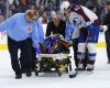 National Hockey League | Referee Mitch Dunning evacuated after violent collision