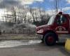 A dump truck carrying magnesium catches fire in Sainte-Anne-de-la-Pérade