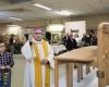 before their departure, the chairs of Notre-Dame were blessed in the Landes