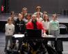 the children of the daycare rehearse with the Big Band 65 of Tarbes