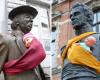 This is how they celebrate International Men’s Day in Ghent: statues are given a baby sling (Ghent)