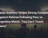 Paolo Guerrero expresses his strong complaint against the referee after the Peru vs Argentina match: “We can’t touch Messi”