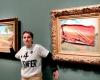 acquittal required against an environmental activist who stuck a poster on a painting by Monet