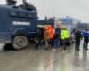 Mobilization of farmers in Gironde: demonstrators evacuated from Beychac-et-Caillau by the gendarmes