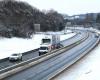 the A84 motorway closed in places between Caen and Rennes