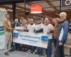 Aviron hennebontais makes a donation of €547 to the league against cancer