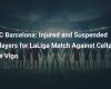 FC Barcelona: Players injured and suspended for LaLiga match against Celta de Vigo