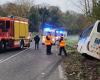 A bus carrying high school students hit head-on by a car in Senlis