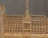 his matchstick model of Notre-Dame on display