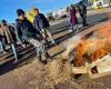 Why did farmers demonstrate in front of a Mercedes dealership in Limoges?