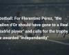 Football: For Florentino Pérez, “the Ballon d’Or should have gone to a Real Madrid player” and asks that the trophy be awarded “independently”.