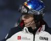 Alpine skiing – World Cup. Gurgl slalom: Clément Noël with bib 2, five Blues on the track