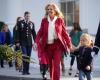 Jill Biden and her grandson Beau welcome the White House Christmas tree