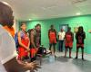 A basketball match between inmates and ASC Tour players, at the Rémire-Montjoly penitentiary center