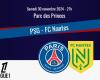 Match: PSG/Nantes, live (1-0, MT1)