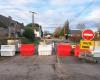 motorists forced their way, a road under construction was completely closed