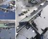 Drone images show damage to the roof of Marc Coucke’s five-star hotel after a serious fire in the Waygu restaurant