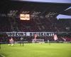 A censored banner at Roazhon Park – France – Stade Rennais