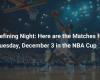 Defining Night: Here are the Matches for Tuesday, December 3 in the NBA Cup